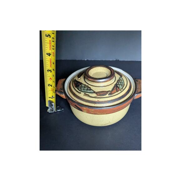 Vtg Otagiri Stoneware Individual Soup/Casserole Lidded Bowls Set of 2 - Picture 7 of 8